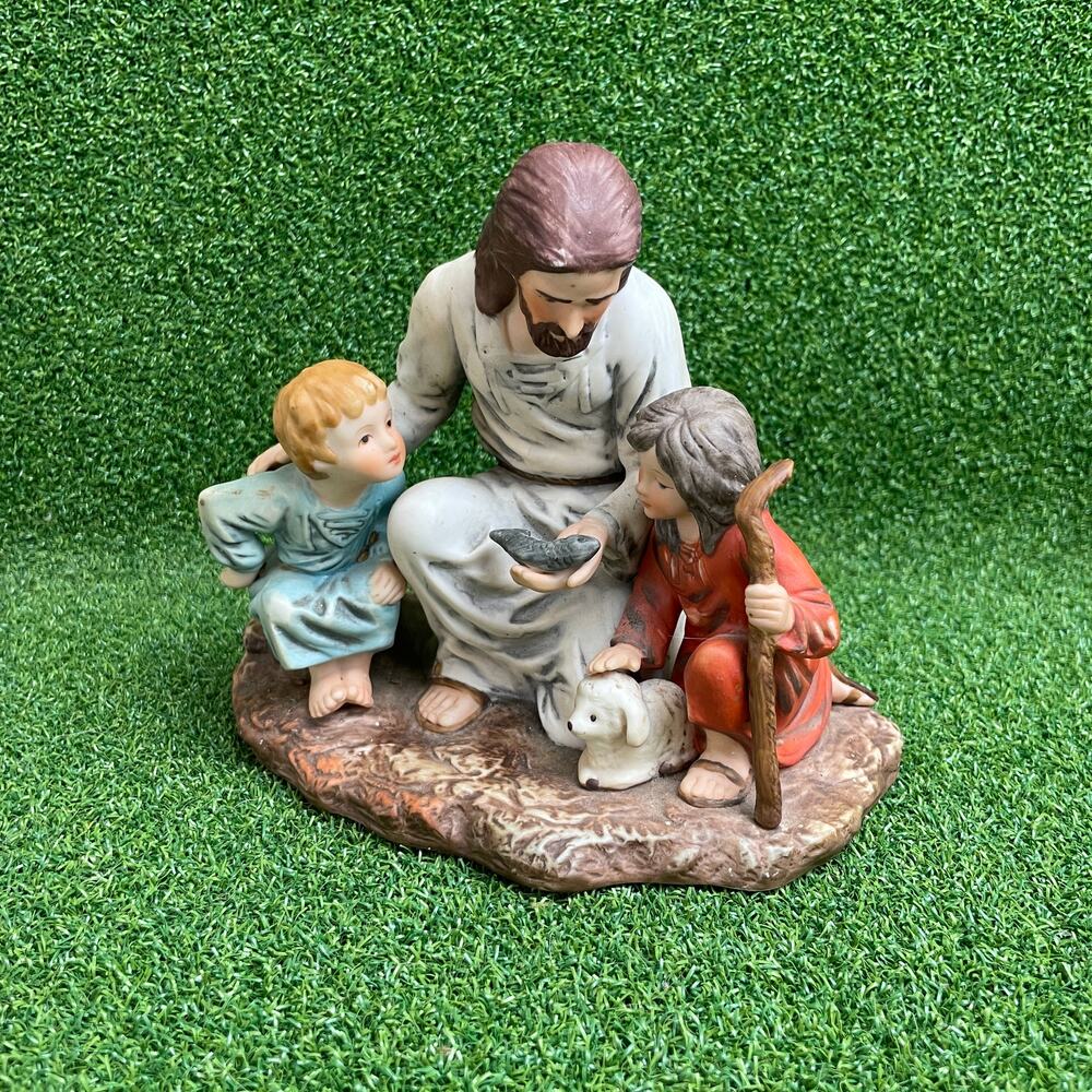 Vintage Homco Home Interiors The Fisherman Masterpiece Porcelain Jesus Figurine